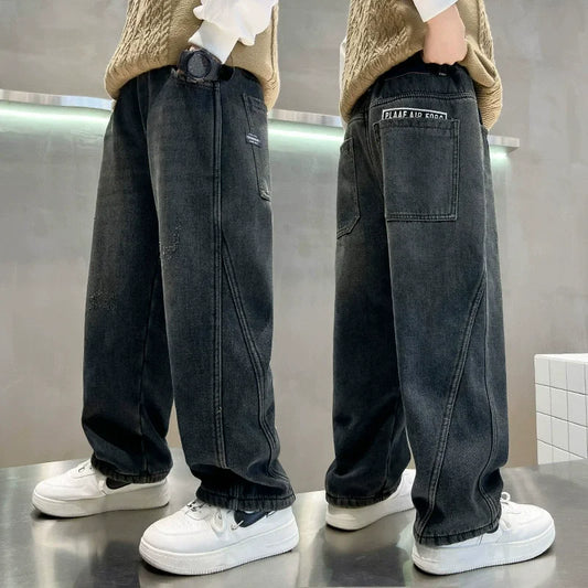 New Boys Denim Teenager Casual Trouser