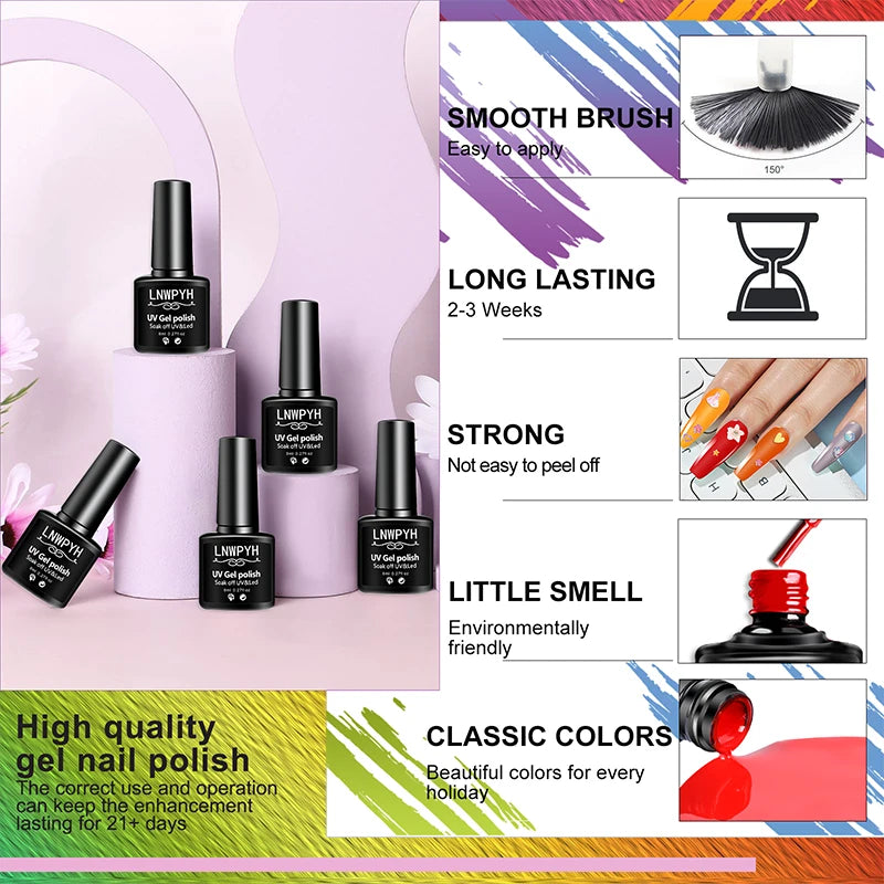 Professional Gel Nail Polish Varnish Set