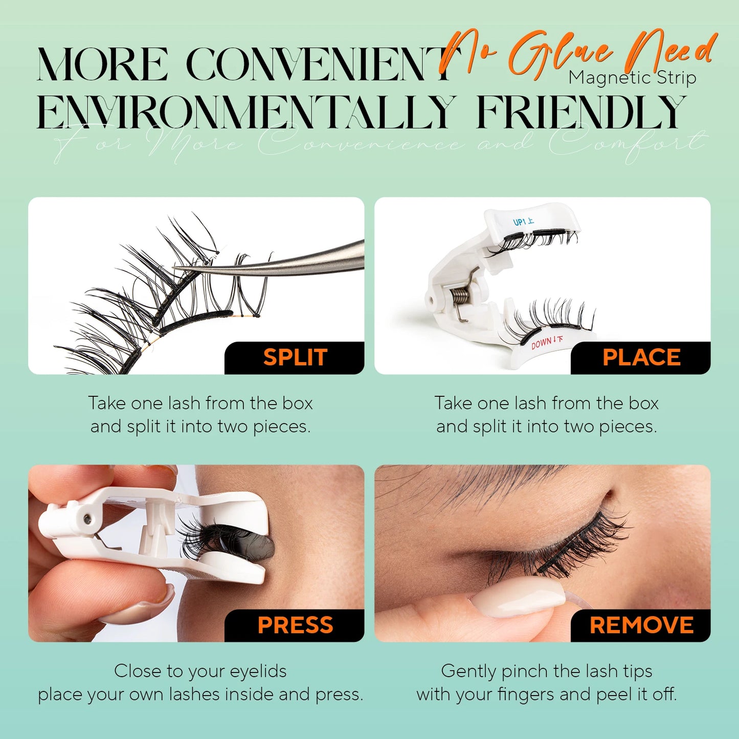 Magnetic No Glue Needed Reusable Eyelashes