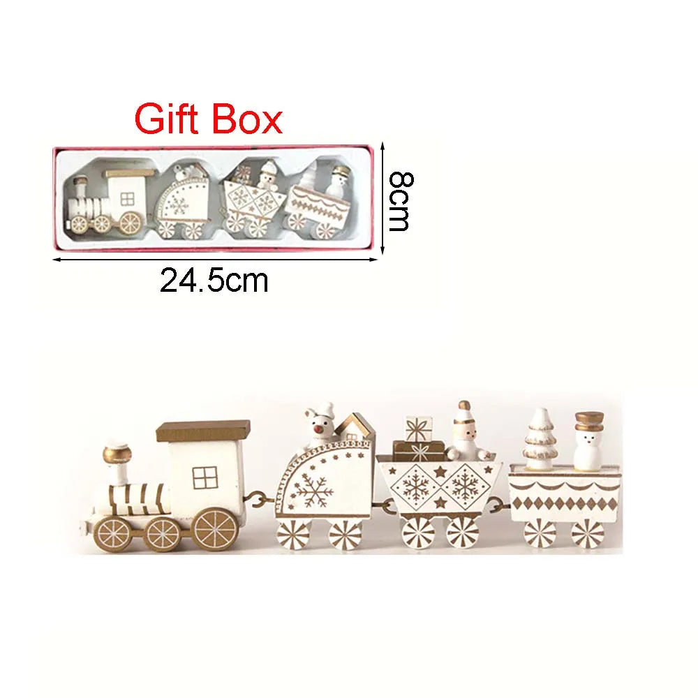 Christmas Wood Train Decoration