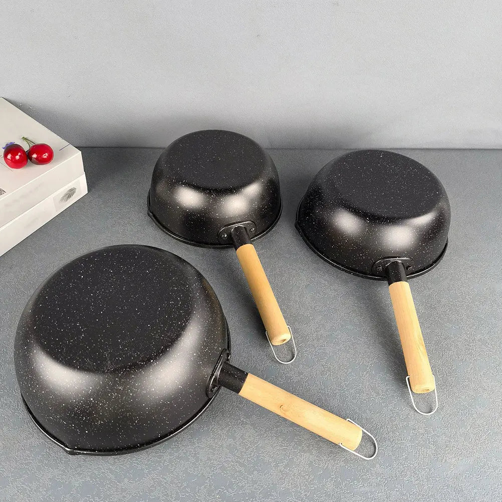 Sturdy Nonstick Sauce Kitchen Cookware Heat Resistant Stew Pot Gas Induction Cooker Milk Noodles Soup Cooking Wooden