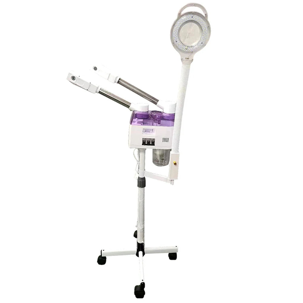 3 in 1 Hot&Cold Facial Steamer Warm Mist Ion Ozone Steaner with Lamp for Face Deep Cleaning Vaporizer  Salon Home Spa  vaporera