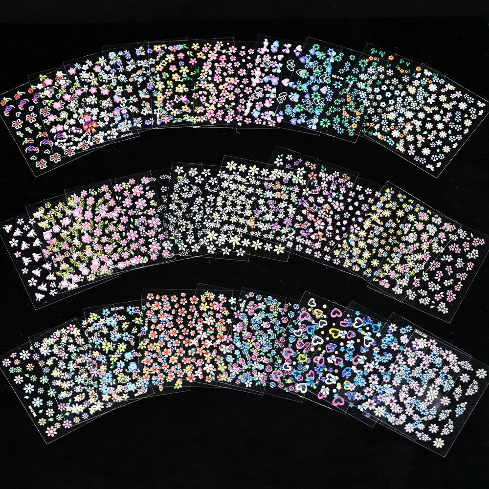 3 D Flowers Cherry Blossoms Rose Daisy Nail