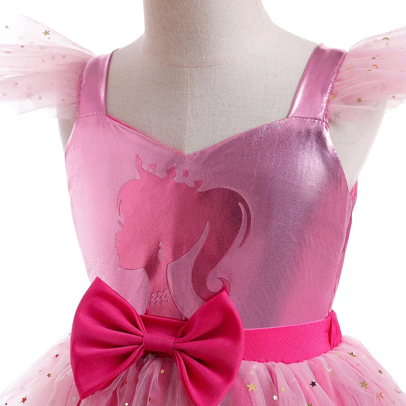 Girl's sequin bow princess dress