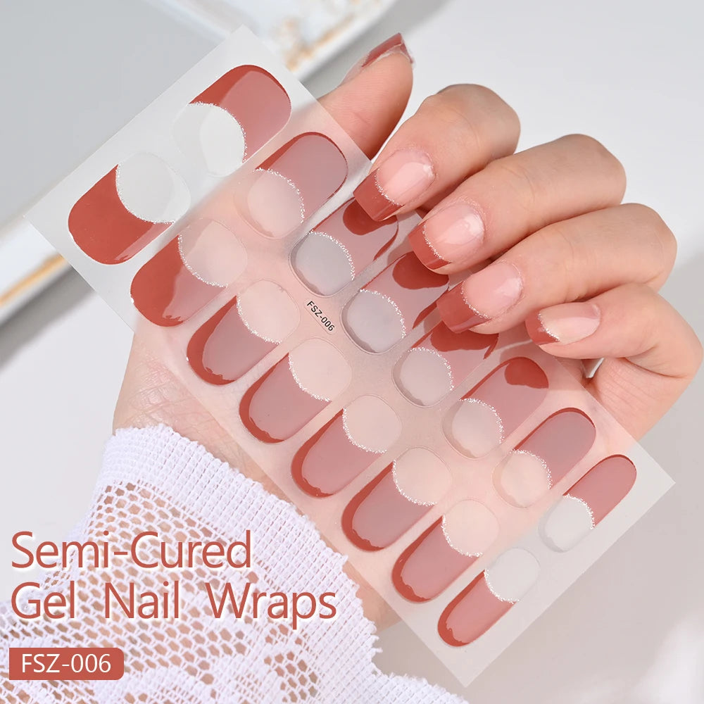 Transparent Semi Cured Gel Nail Strips