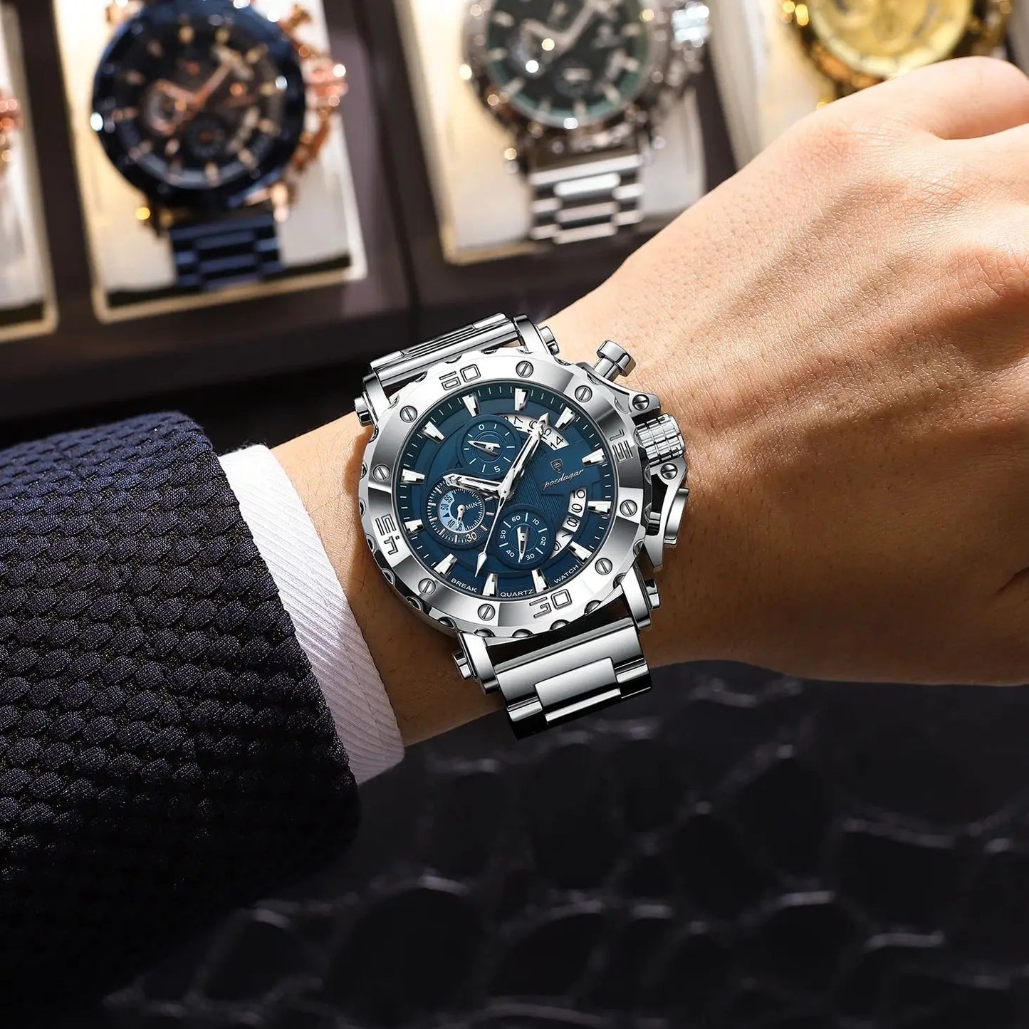 Luxury Luminous Waterproof Chronograph Watch