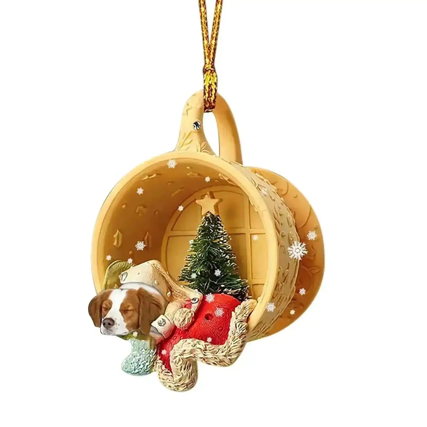 Christmas Tree Pendant Dog Animal Drop