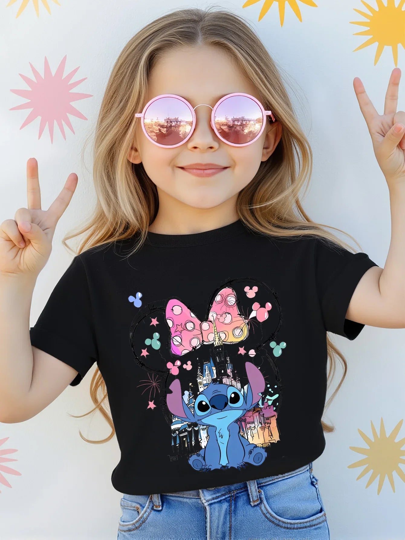Disney Stitch Kids Printed T-Shirts