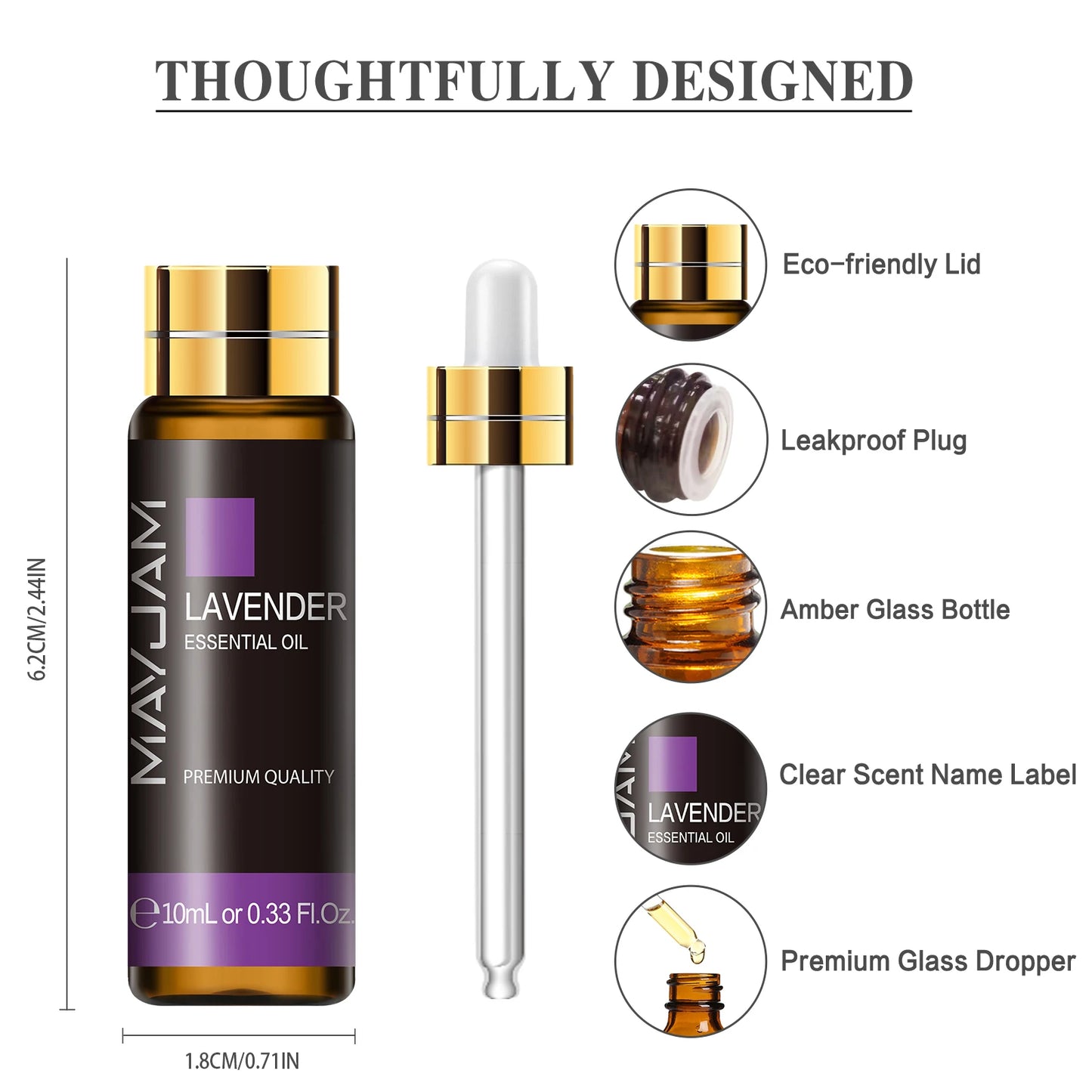 Essential Mint Lavender Tea Tree Rose Vanilla Sandalwood Jasmine Oil