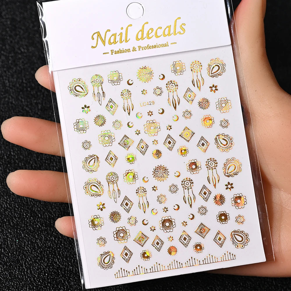 3 D Bronzing Nail Art Sticker
