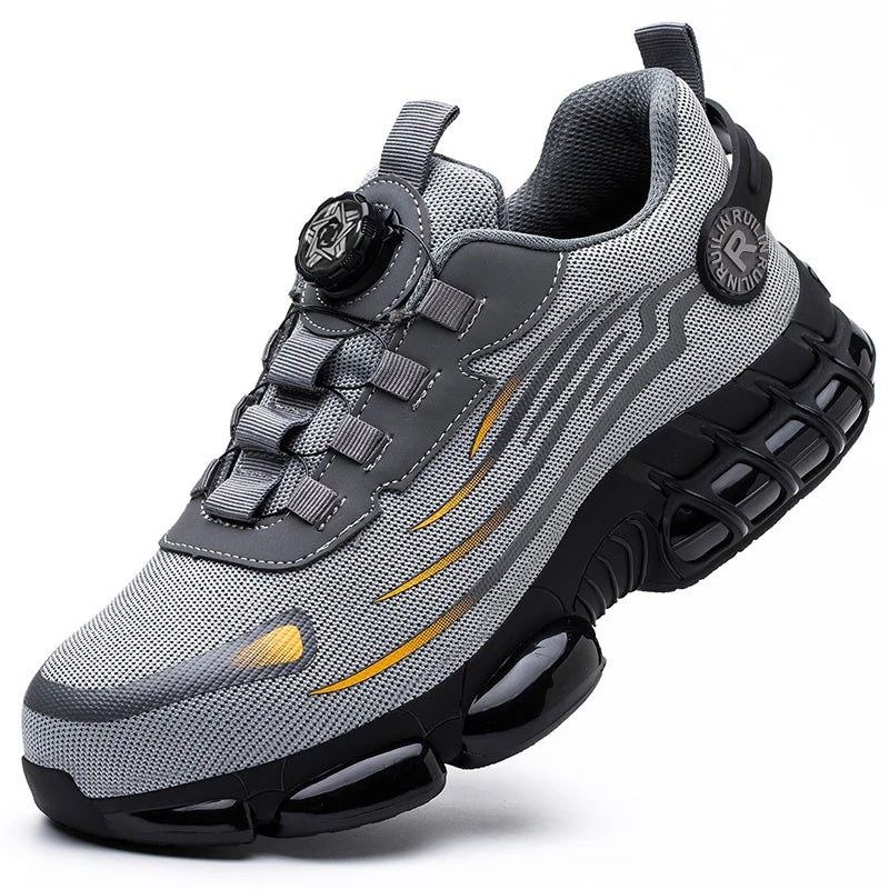 Men's Rotating Button Safety Air Cushion Shoes Puncture Proof