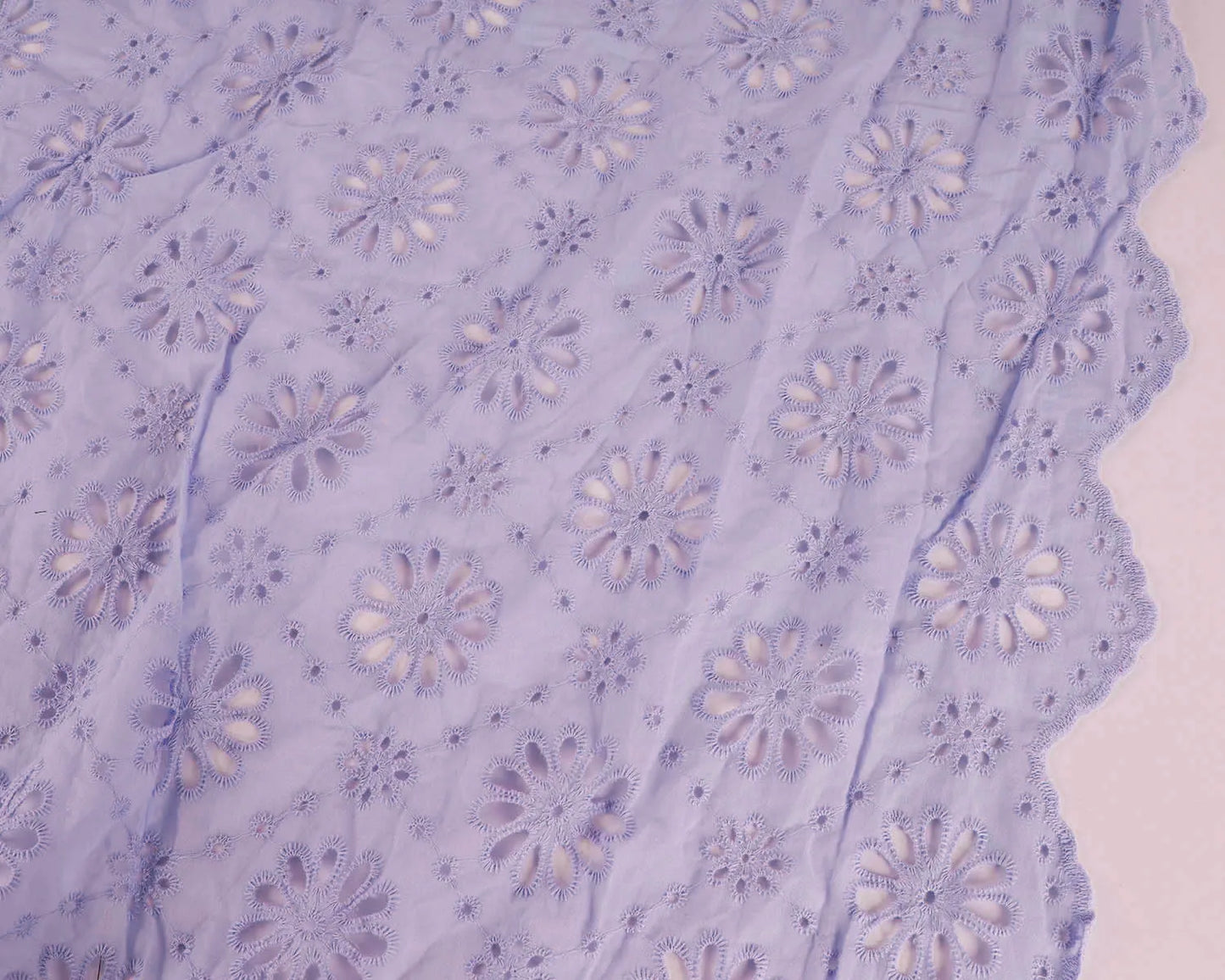100% Cotton Hollow-out Embroidery Eyelet Lace Fabric - 50 inch wide sold by the yard