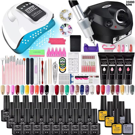Nail Polish Kit With Nail Lamp