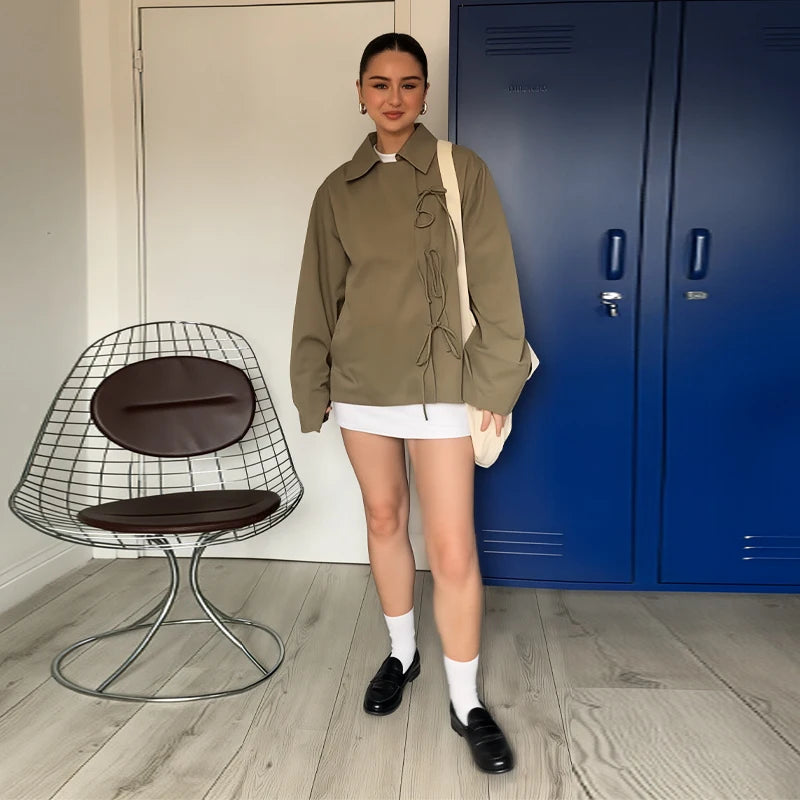 Vintage Plaid Reversible Two-Way Coat Jacket