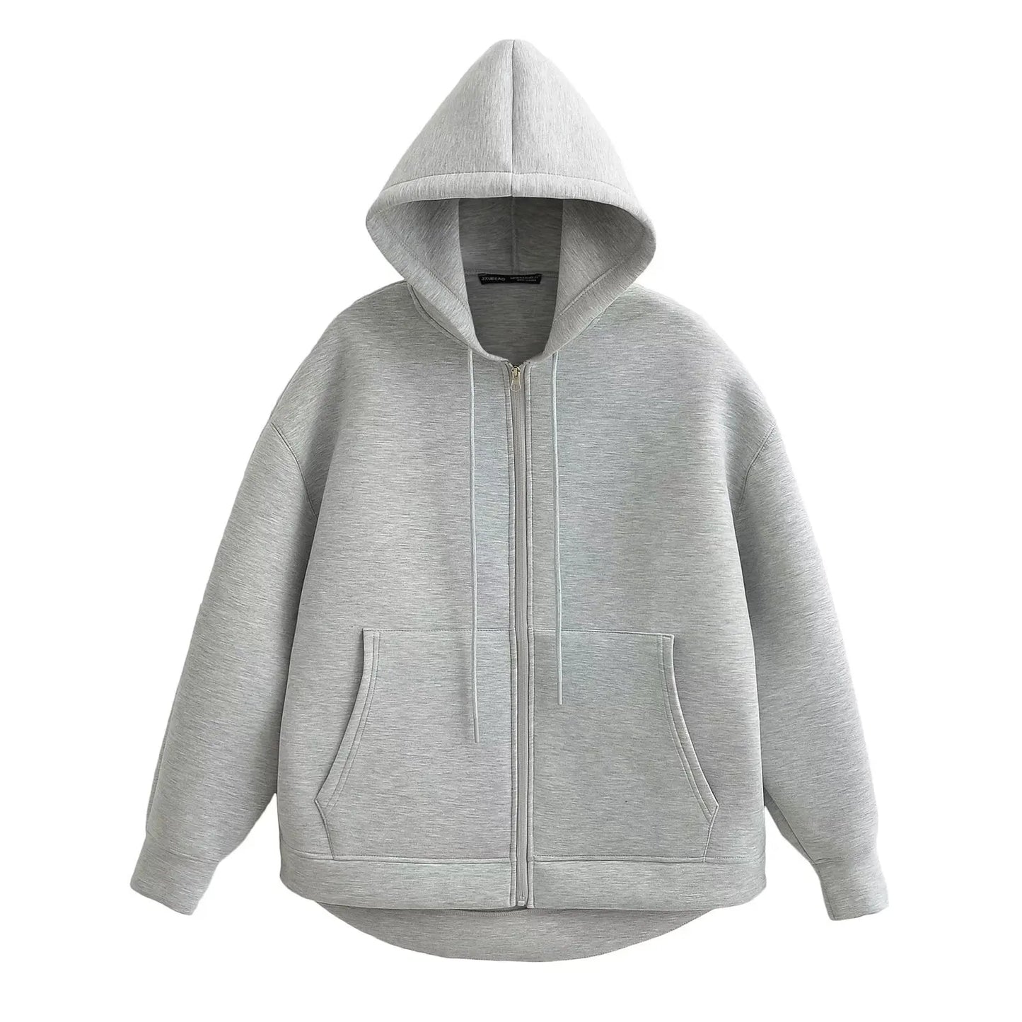 Women's Zipper Double Pocket Jacket Top