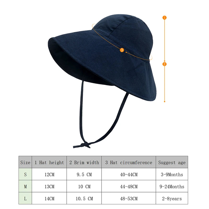 Bucket Cotton UV Travel Big Brim Cap