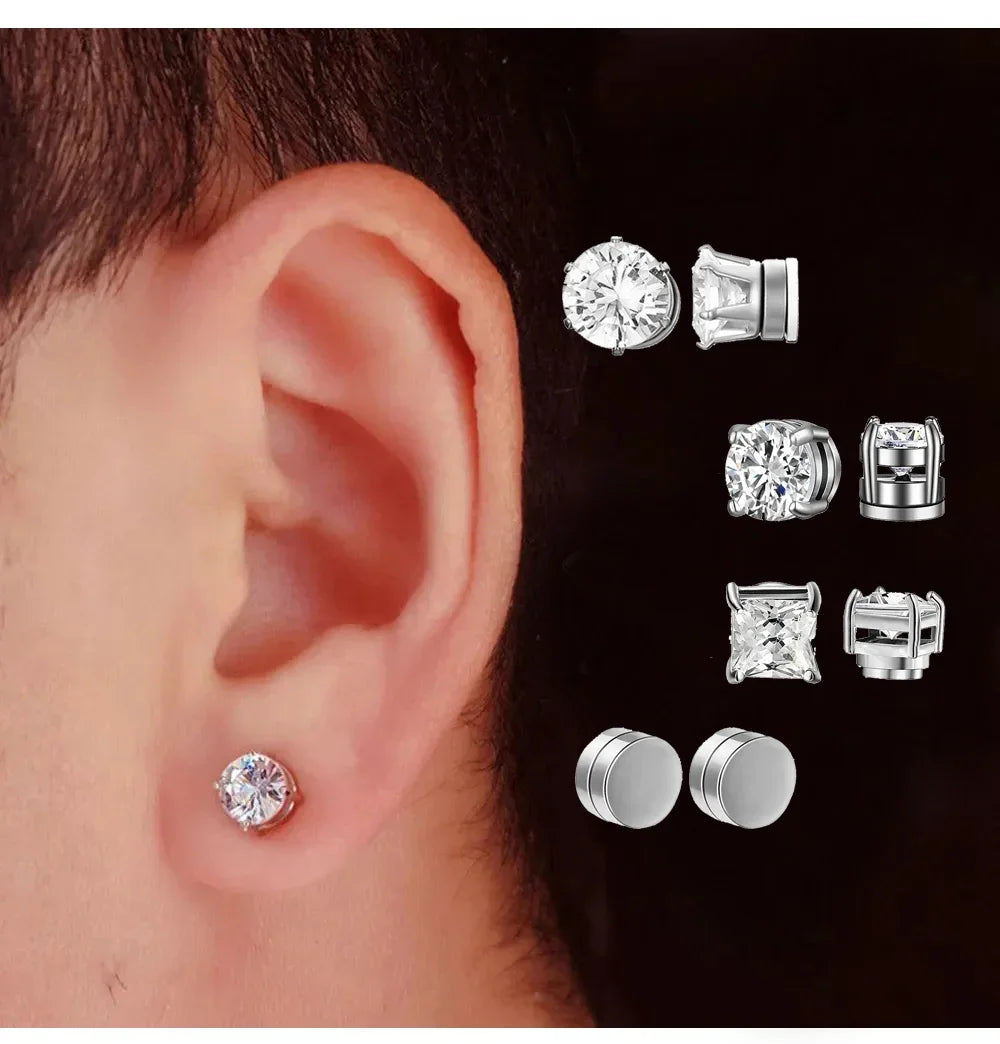 Magnetic Ear Clips Stud Earrings