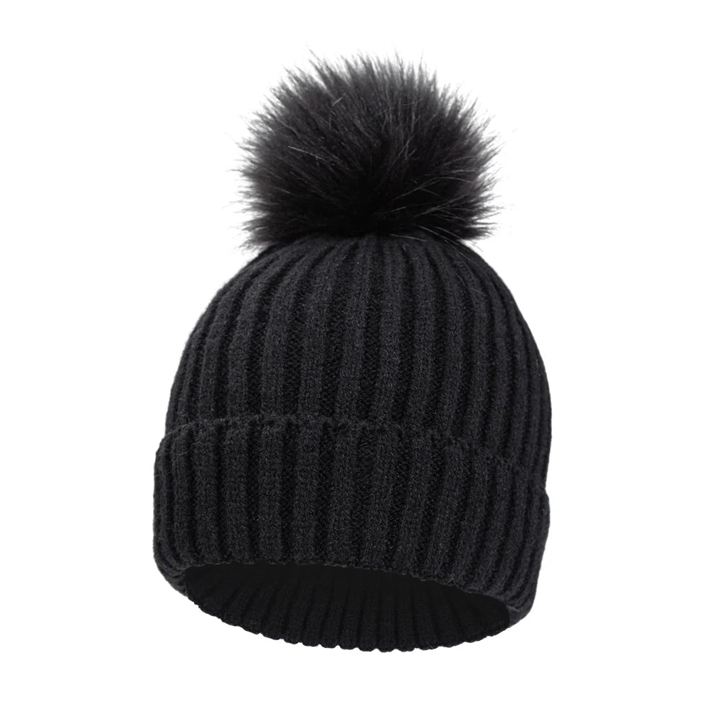 Big Pompom Cute Beanies Caps