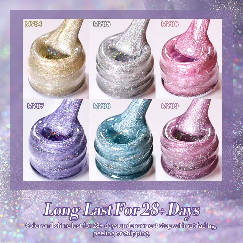 Rainbow Water Light Cat Magnetic Gel Nail Polish