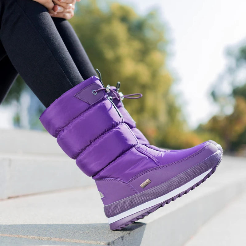women's snow Warm Plush Mid-calf Boots