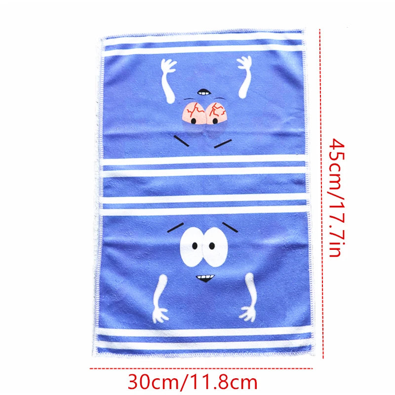 Cartoon Expression Soft Towel Cute Printing Quick-drying Double-sided Velvet Absorbent Towel Bath Wash Face Towel For Children