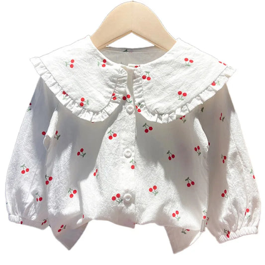 Baby Cherry Cardigan Shirt Coat