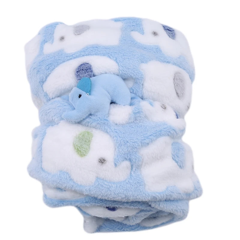 Cartoon Baby Blanket Air Conditioning Quilt Velvet Pillow