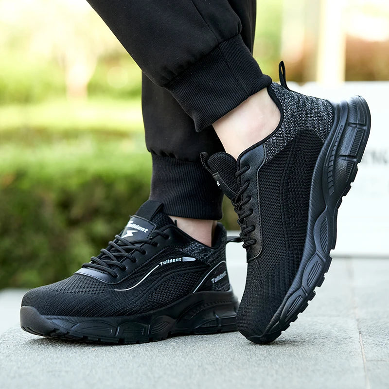 Men's safety anti smash and anti stab work shoes