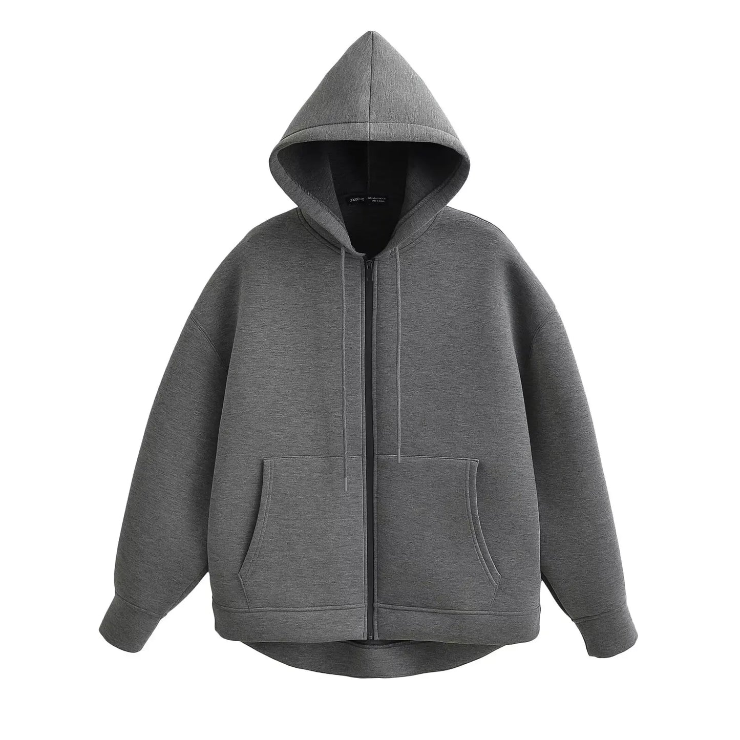 Women's Zipper Double Pocket Jacket Top