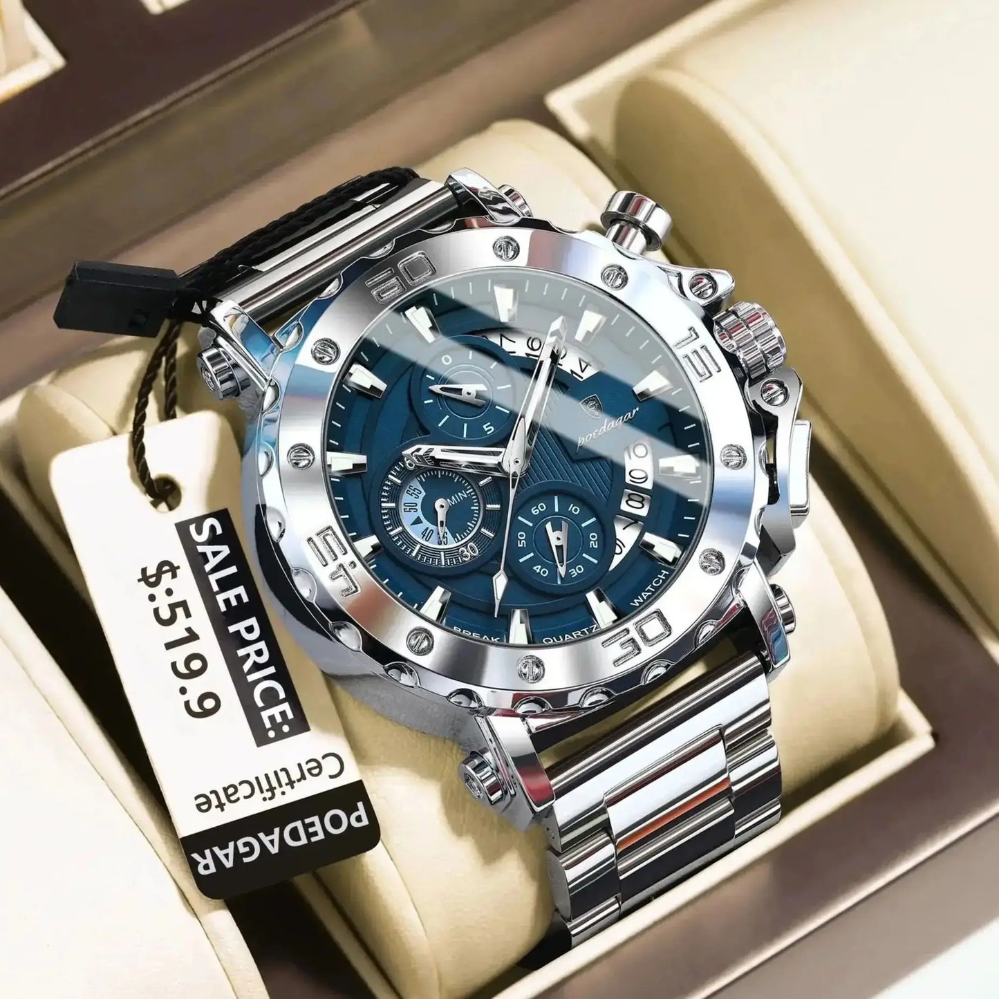 Luxury Luminous Waterproof Chronograph Watch