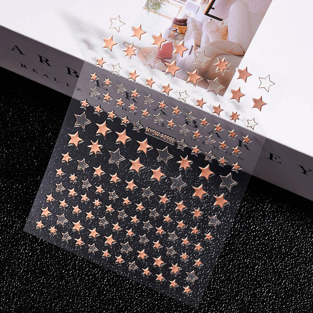 3 D Bronzing Nail Art Sticker