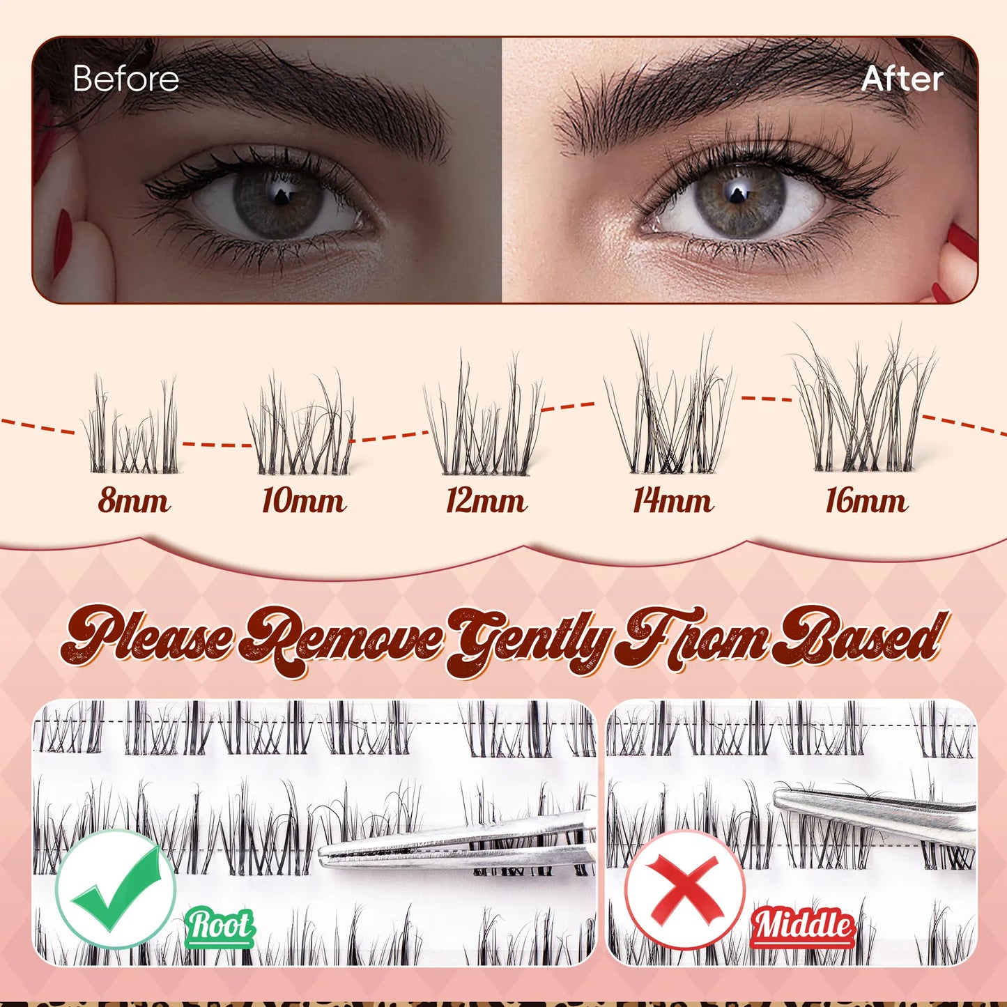 Fiber Eyelash Clusters