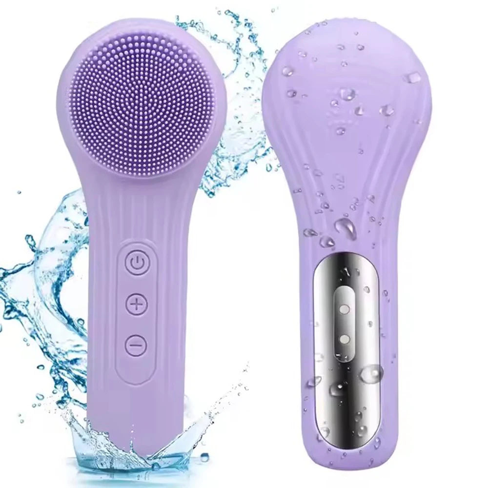 NEW Sonic Waterproof Facial Cleansing Brush for Men & Women Rechargeable Exfoliating Electric Face Scrubber Cleanser Brush