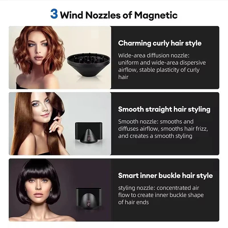Professional 1800W High Power Speed Negative Ionic Hair Blower Dryer Electric Salon Hot And Cold Air Hair Dryer With Diffuser