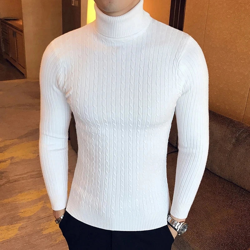 Men's Warm  Knitted Sweater Bottoming Shirt