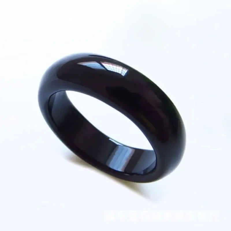 Natural Chalcedony Hand-carved Jade Ring