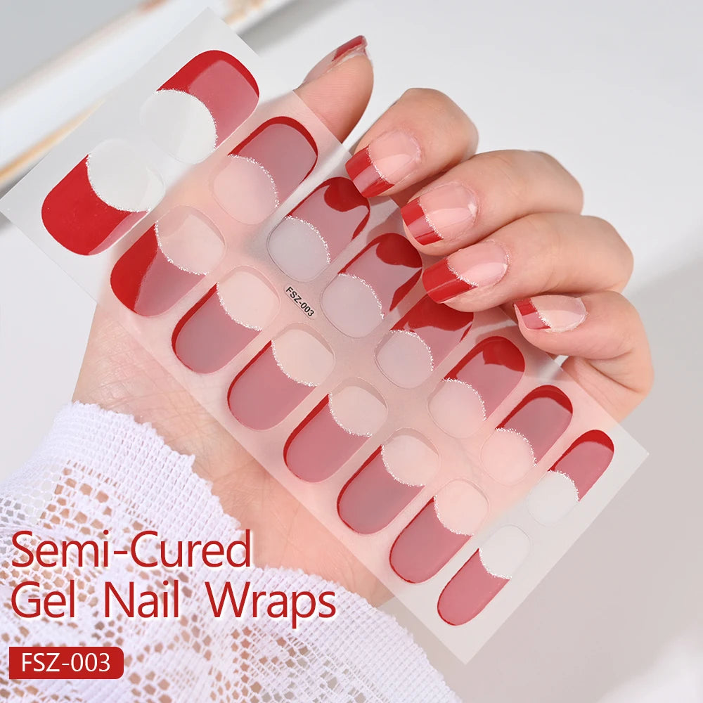 Transparent Semi Cured Gel Nail Strips