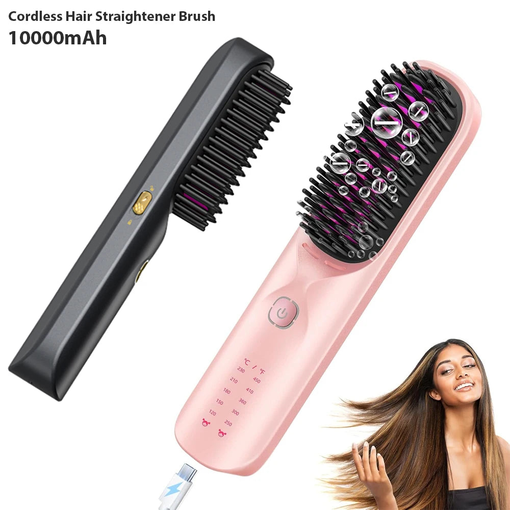 Cordless Hair Straightener Brush