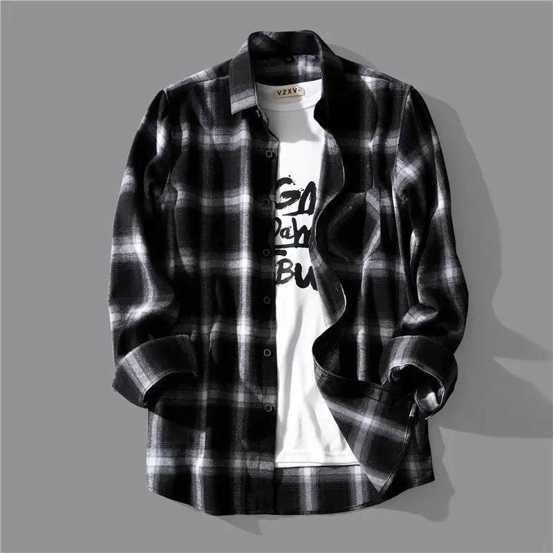 Trendy Plaid Korean Style Top Jacket