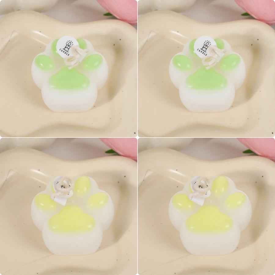 1pc/4pc Cat Paw Design Scented Candle ,For Birthday, Valentine's Day, Diy Home Decoration, party decoration, wedding souvenirs