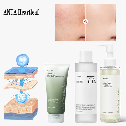 Skincare Heart Leaf Toner Pore Cleansing Oil