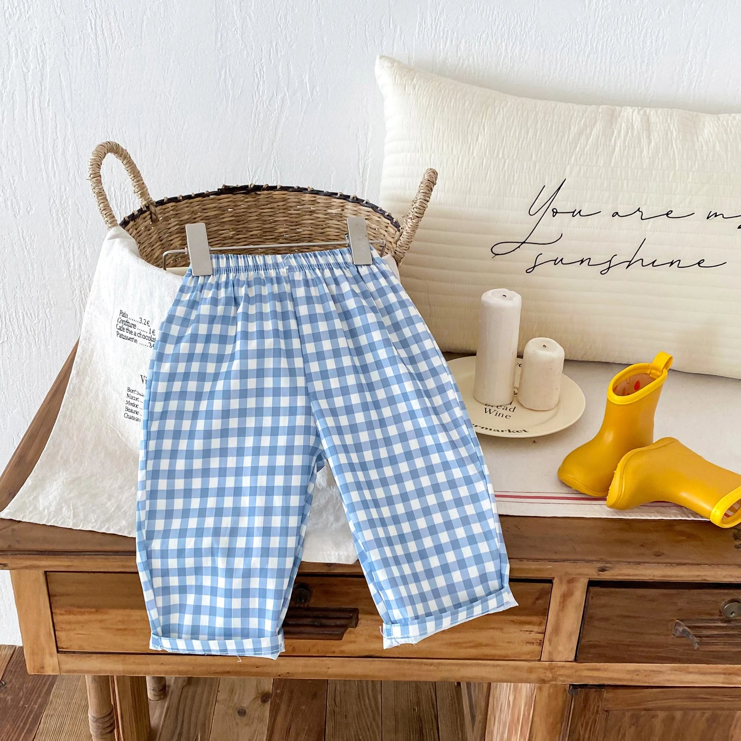 Fashion Plaid Casual Sports Loose Trousers