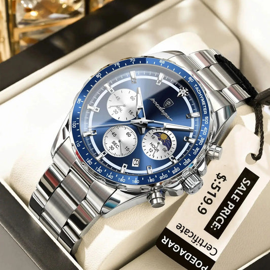 Luxury Waterproof Luminous Date Wristwatch