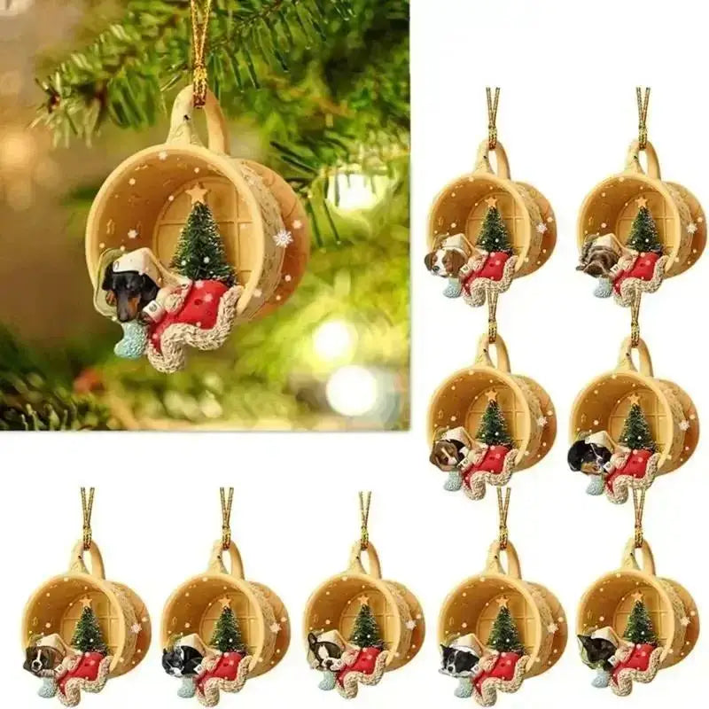 Christmas Tree Pendant Dog Animal Drop