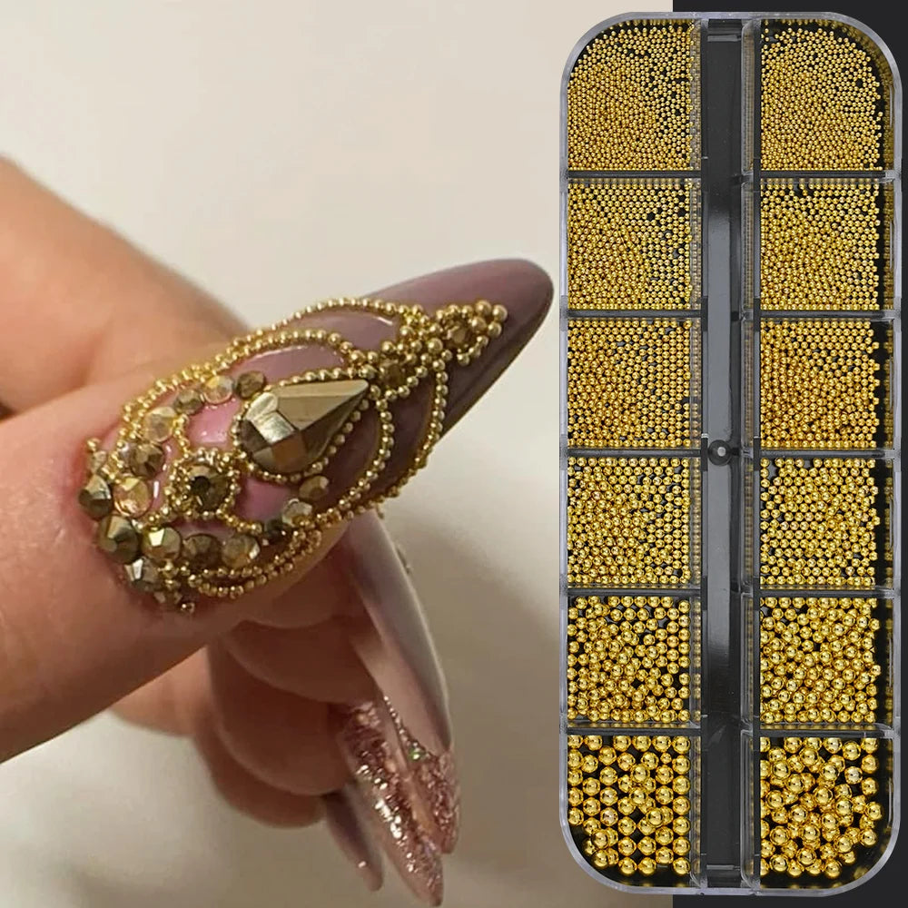 1 Box Half Round Flat back Nail Rhinestones
