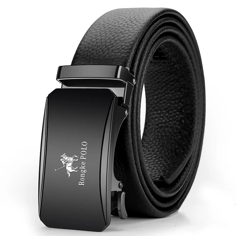 Men Genuine Leather Automatic Adjustable waistband belts