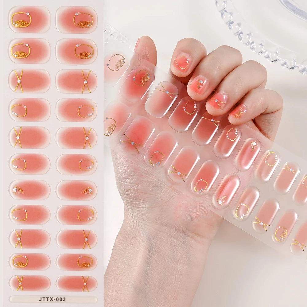 Transparent Semi Cured Gel Nail Strips
