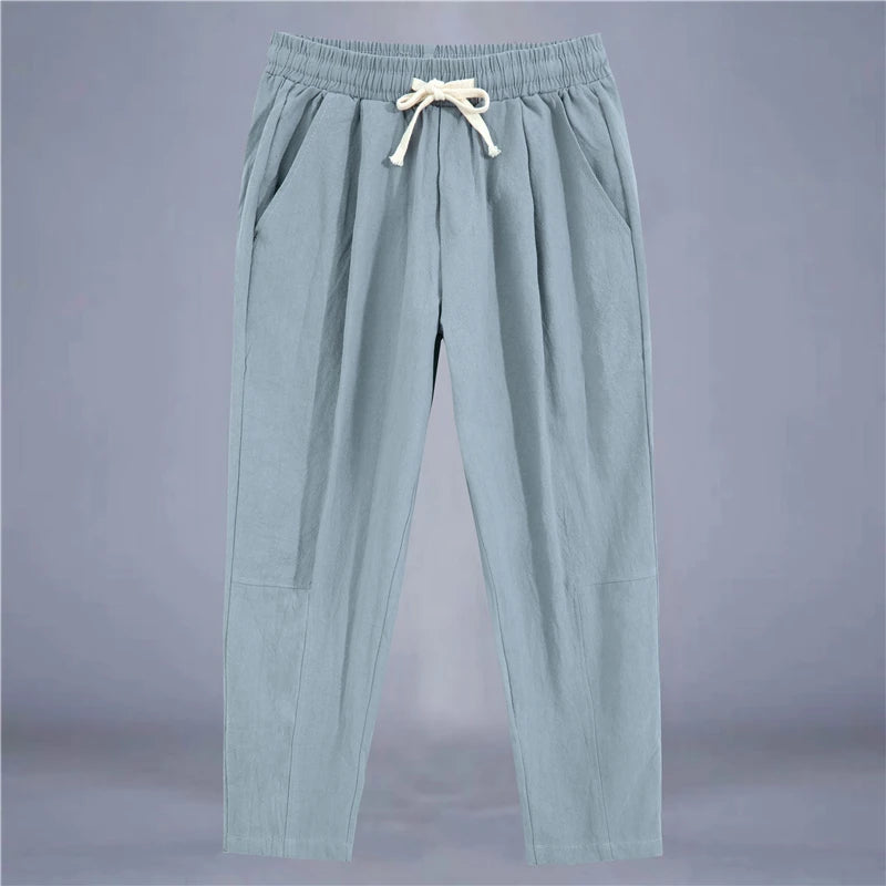 Men's Cotton Linen Breathable trousers casual wear