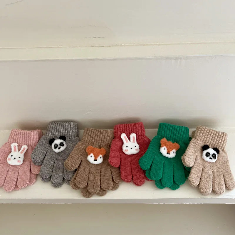 Cartoon Children Woolen Knitted Glove