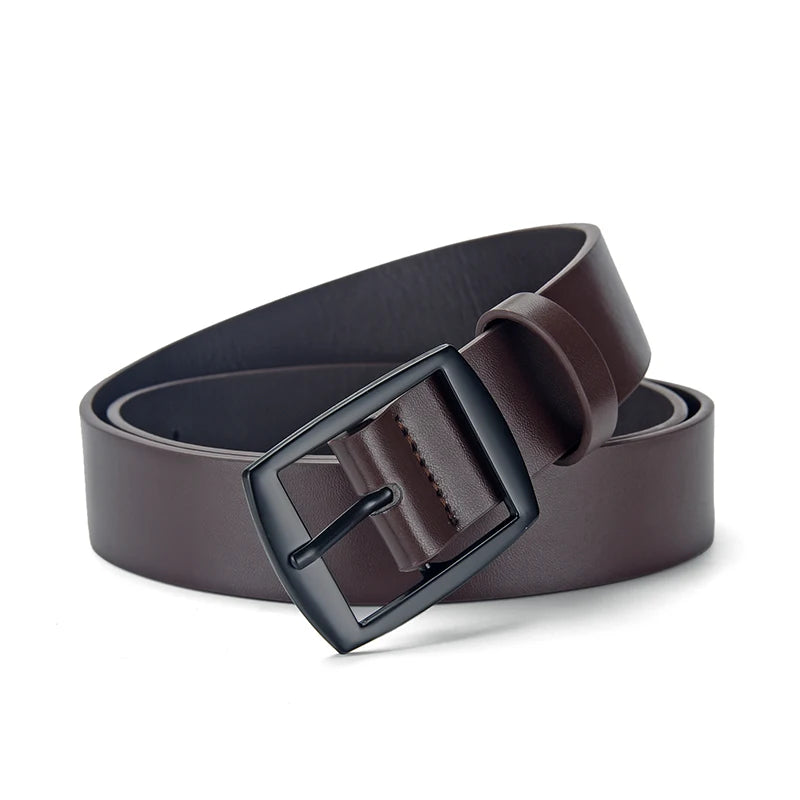 New Luxury High Quality Metal Pin Buckle Leather Belt